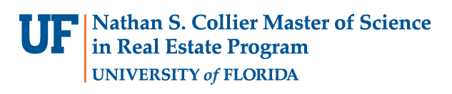 UF Nathan S. Collier Master of Science in Real Estate Program White Logo